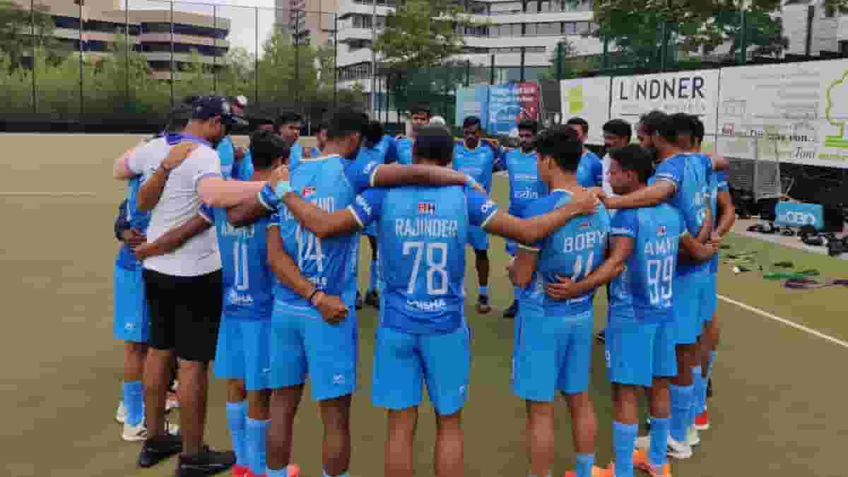 The Indian junior men's hockey team defeated England 4-0 in the 4 Nations Tournament-Dusseldorf 2023 in Dusseldorf, Germany, on Monday. Photo credit: Hockey India
