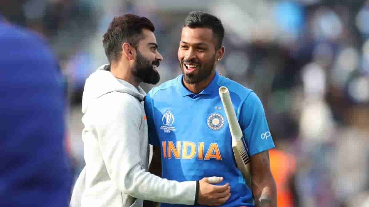 Southampton: Indian skipper Virat Kohli and Hardik Pandya celebrate after winning the 8th match of 2019 World Cup between against South Africa at The Rose Bowl in Southampton, England on June 5, 2019. India won by 6 wickets. (Photo: Surjeet Yadav/IANS)