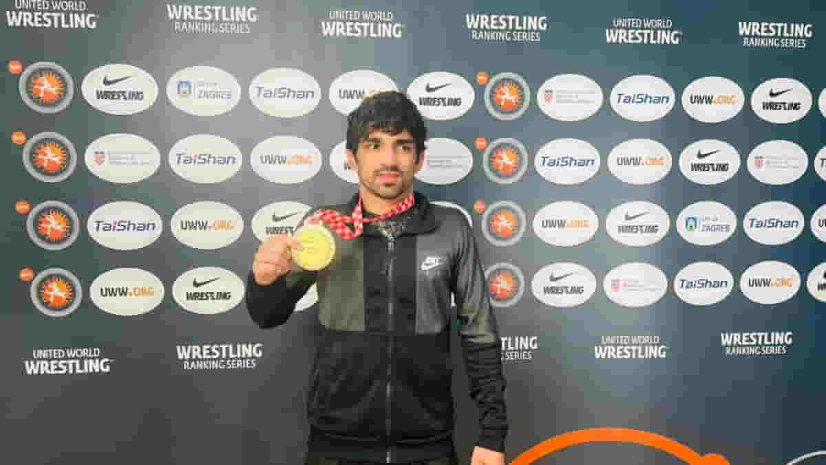 Aman Sehrawat Clinches Gold at Zagreb Open, Dominates Men's 57kg Finals