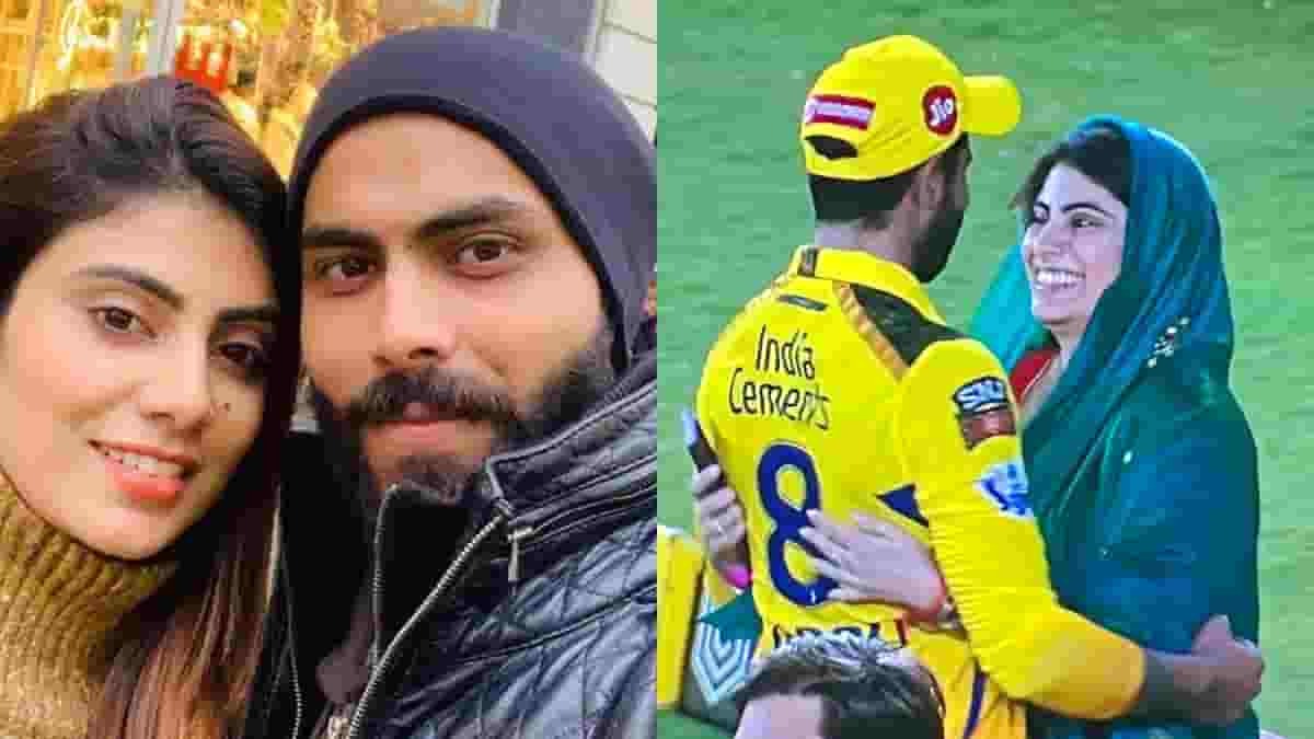Ravindra Jadeja with his wife