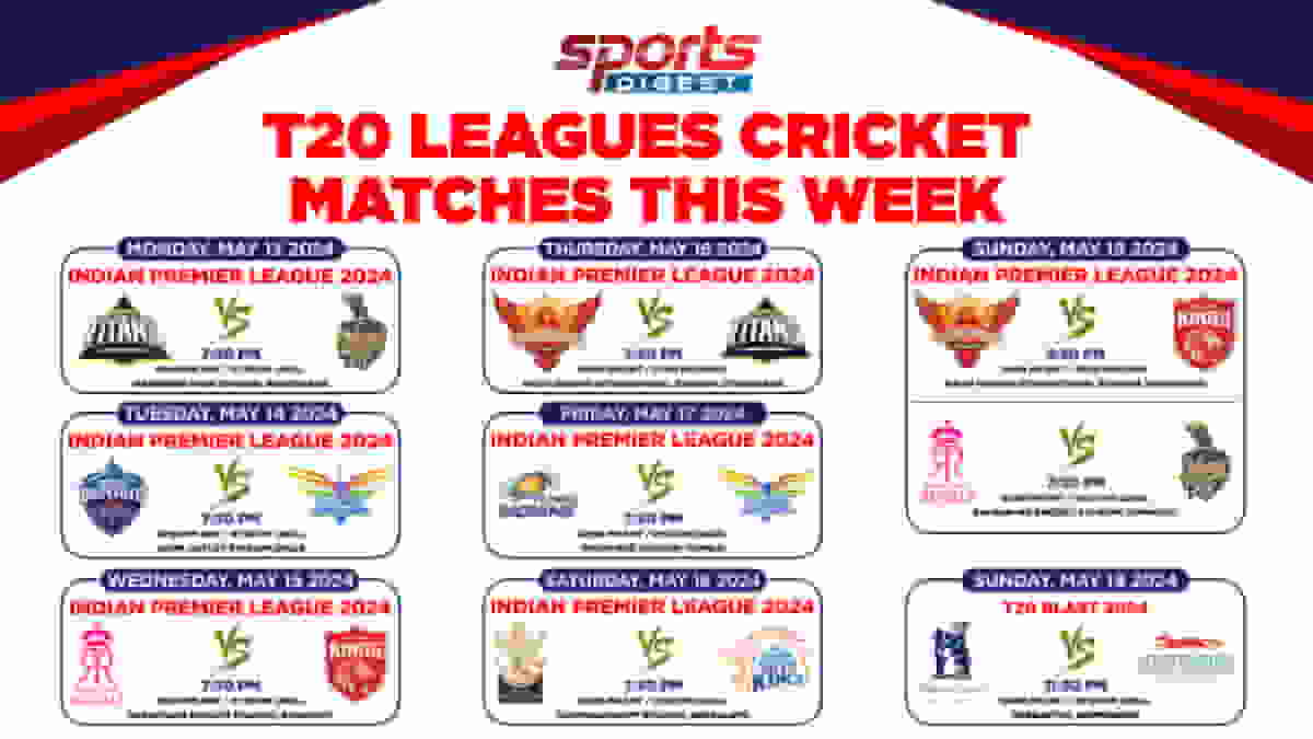 Sports Calendar: Upcoming Cricket Matches This Week