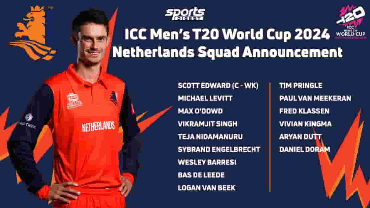 Netherlands announced its T20 World Cup squad for 2024