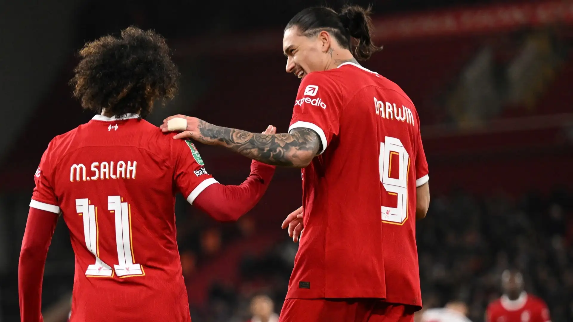 Darwin Nunez and Mohamed Salah