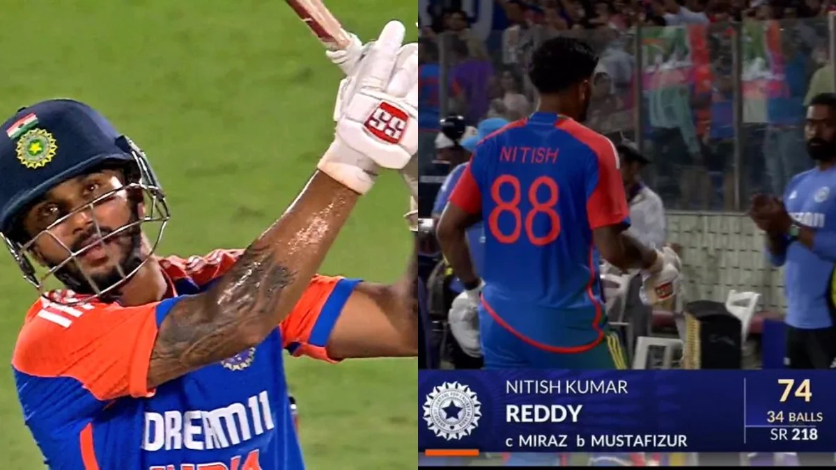 Watch: 6,4,2,6,6 - Nitish Kumar Reddy Dominates Mehidy Hasan Miraz In Explosive 74-Run Knock