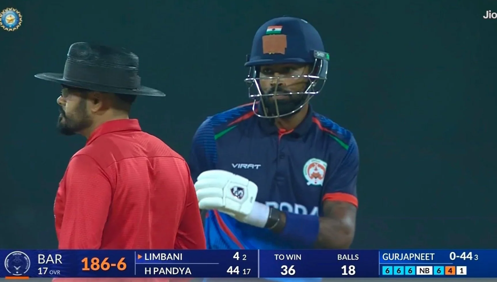 WATCH - Hardik Pandya Smashes 28 Runs In An Over In Syed Mushtaq Ali Trophy