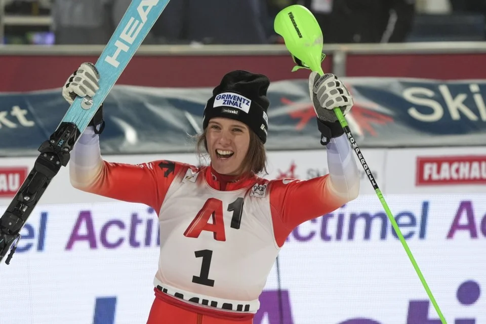 Swiss Camille Rast Bags Flachau Women’s Slalom World Cup