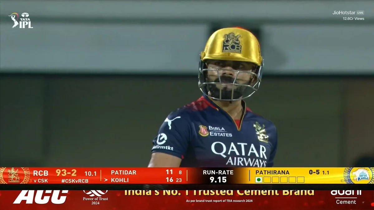 `CSK vs RCB, IPL 2025: Virat Kohli Made A Stunning Comeback With Six And Four After Helmet Blow