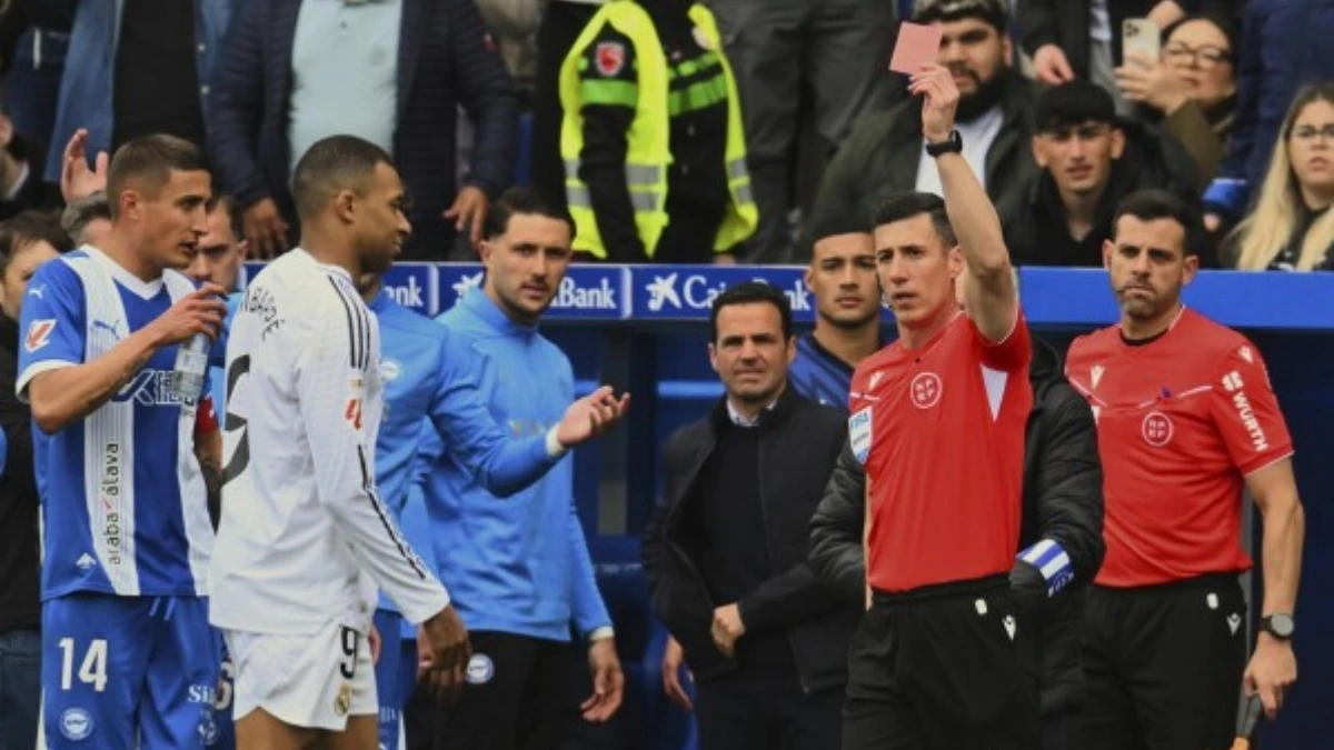Kylian Mbappe Banned Against Arsenal? Real Madrid Star Receives Red Card After Reckless Tackle