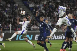 UEFA Europa league Manchester United Vs Lyon 2-2: All To Play For At Old Trafford Next Week