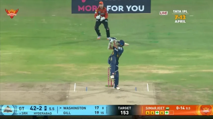 IPL 2025: Washington Sundar’s Brutal Over Sends Simarjeet Singh For 20 Runs