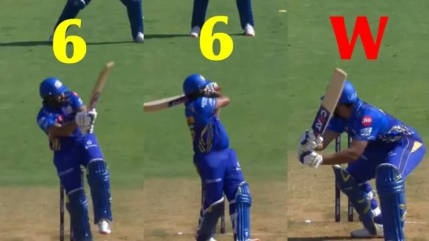 IPL 2025: Rohit Sharma Smashes Two Sixes Before Falling to Mayank Yadav