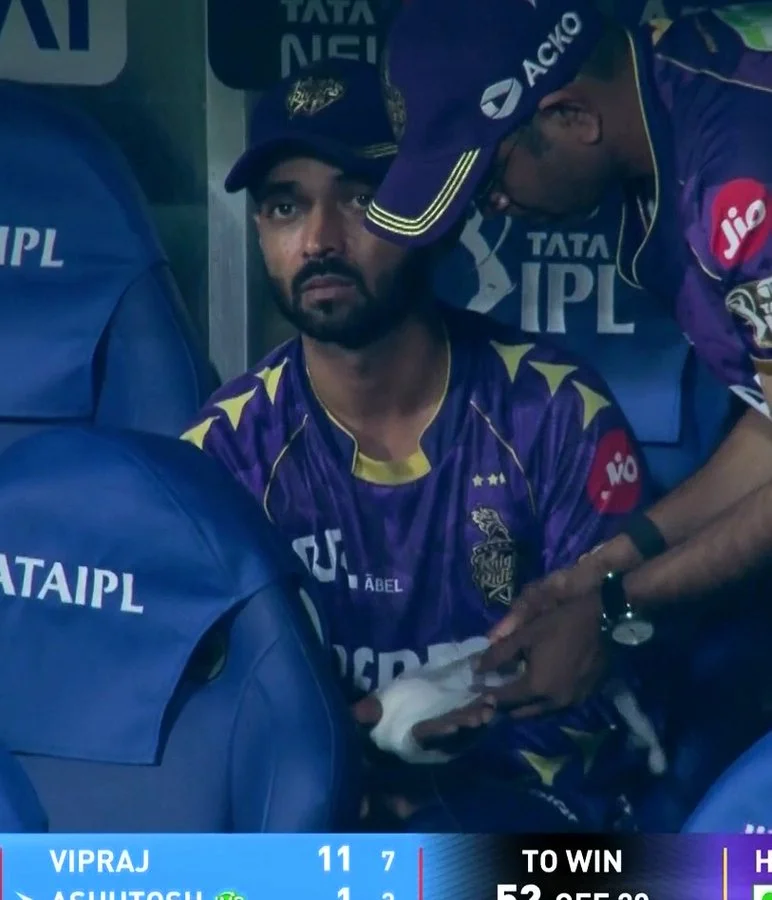 DC vs KKR: Watch - Ajinkya Rahane Injured While Fielding, Walks Off In Pain