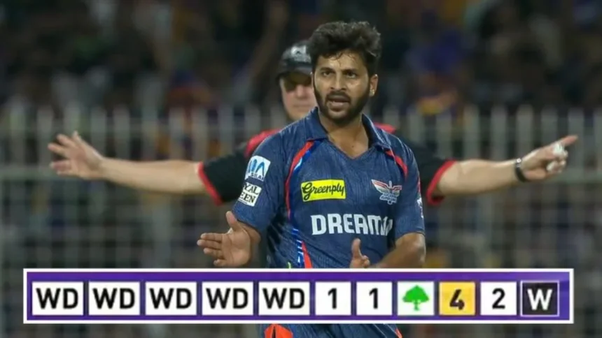 IPL 2025: Watch - Shardul Thakur's 11-Ball Over With Five Consecutive Wides Stuns Rishabh Pant