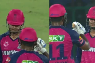 IPL 2025 Watch: Sanju Samson Salutes 14-Year-Old Vaibhav Suryavanshi After Blazing Half-Century