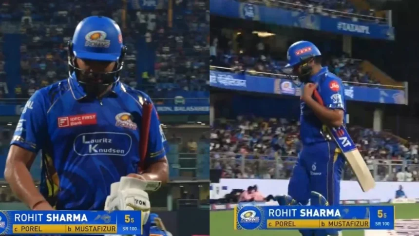 IPL 2025: Watch - Rohit Sharma Falls To Mustafizur, Internet Reacts With Memes And Troll