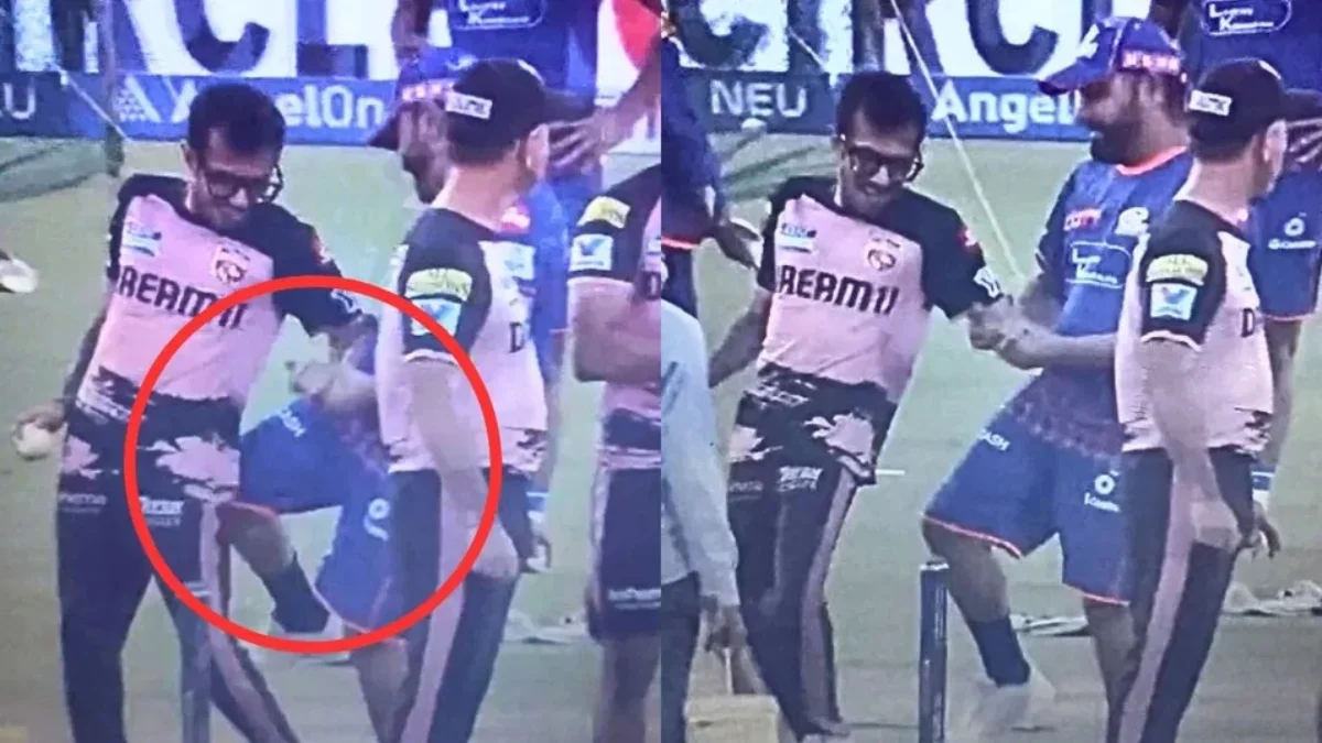 IPL 2025 Watch: Rohit Sharma Playfully Beats Up ‘Injured’ Yuzvendra Chahal Before PBKS vs MI
