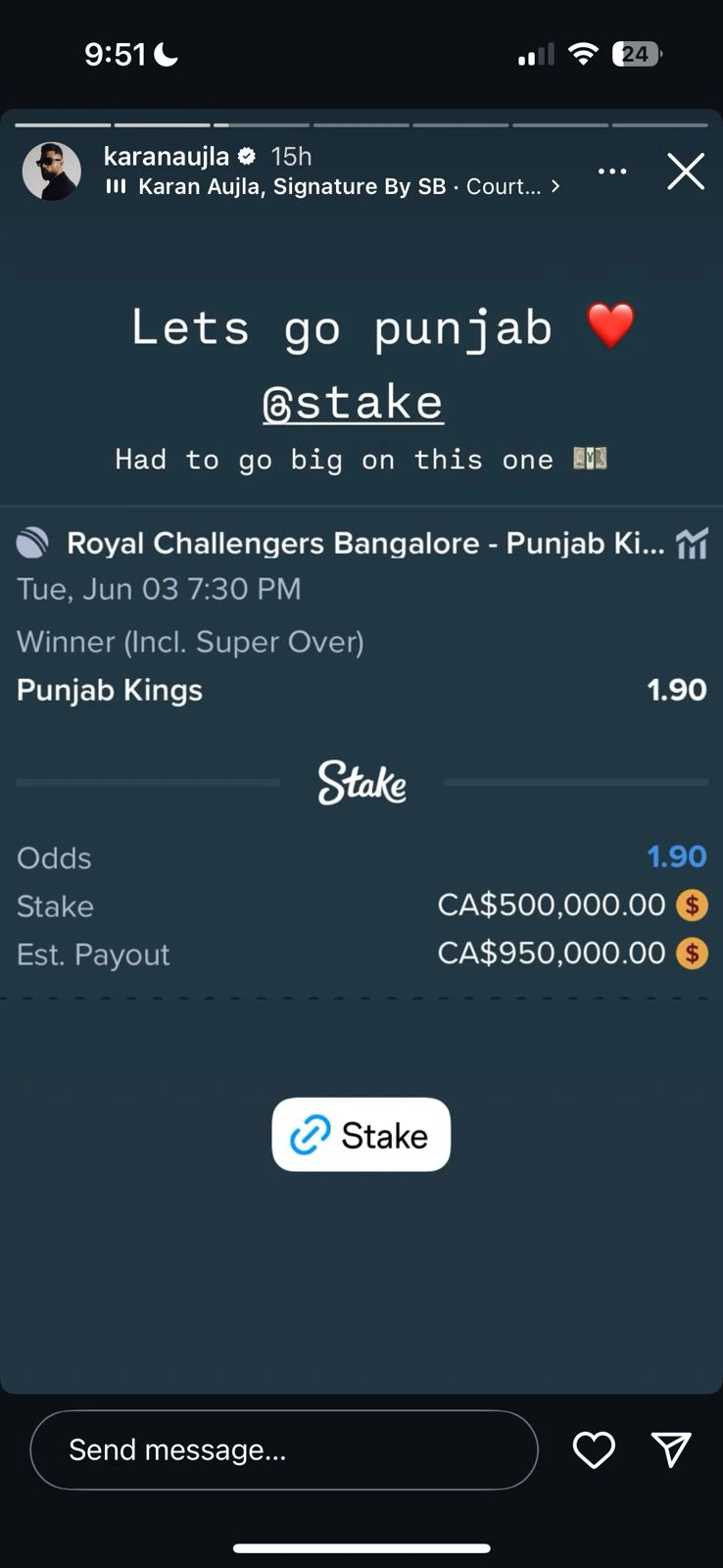 RCB vs PBKS: Drake And Karan Aujla's Bets Adds Drama To IPL 2025 Final