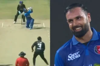 WATCH - Mohammad Nabi Hit For Six By His Own Son Hassan Eisakhil In T20 Clash