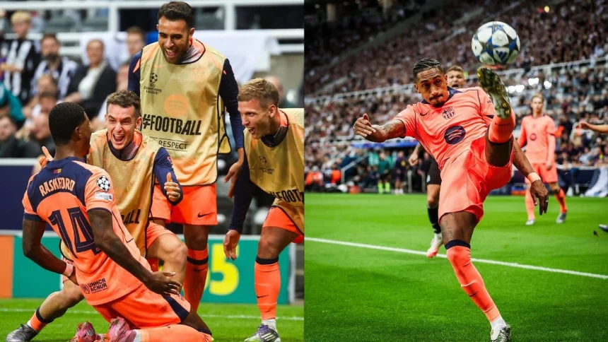 Barcelona Beat Newcastle 2-1 As Rashford Brace Secures Champions League Win