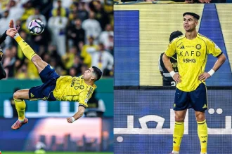 40 Year-Old Ronaldo Shocks Football World With Outrageous Bicycle Kick In Al-Nassr’s 4-1 Victory