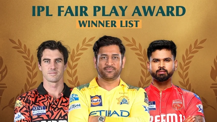 IPL Fair Play Award Winners List from 2008 to 2026